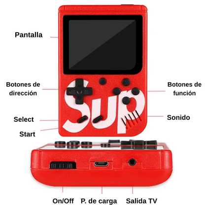 Mini Consola retro portátil 400 juegos arcade